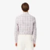 Camisa de cuadros elástica de corte entallado para hombre