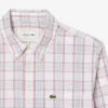 Camisa de cuadros elástica de corte entallado para hombre