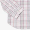 Camisa de cuadros elástica de corte entallado para hombre