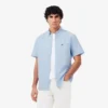 Camisa de cuadros vichy de manga corta y corte regular para hombre