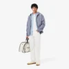 Camisa de cuadros vichy de manga corta y corte regular para hombre
