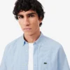 Camisa de cuadros vichy de manga corta y corte regular para hombre