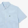 Camisa de cuadros vichy de manga corta y corte regular para hombre