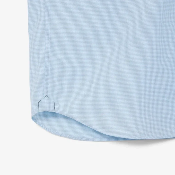 Camisa de cuadros vichy de manga corta y corte regular para hombre