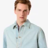Camisa de denim con motivo paisajístico para hombre