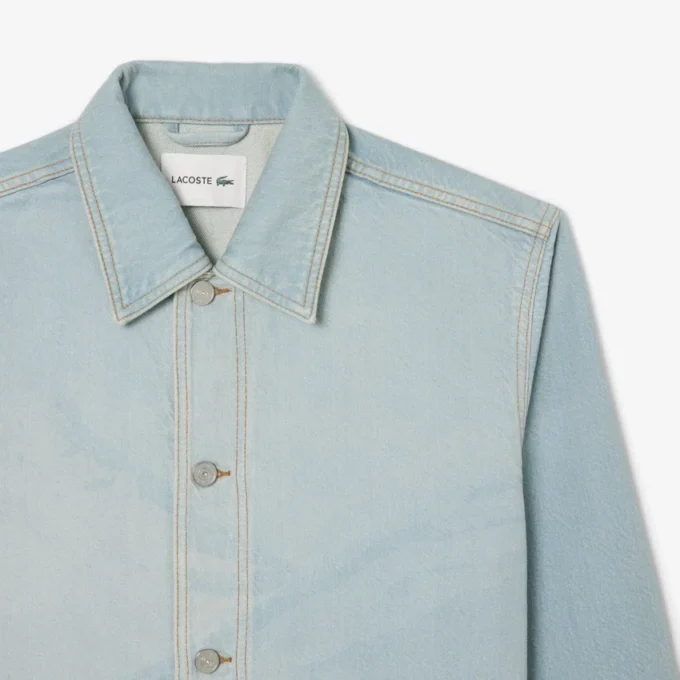 Camisa de denim con motivo paisajístico para hombre