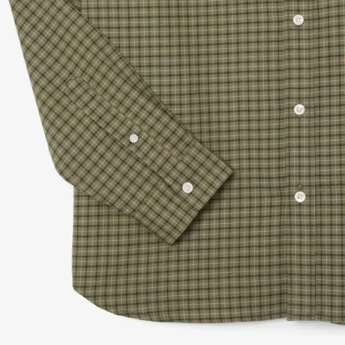 Camisa de franela a cuadros de corte regular para hombre