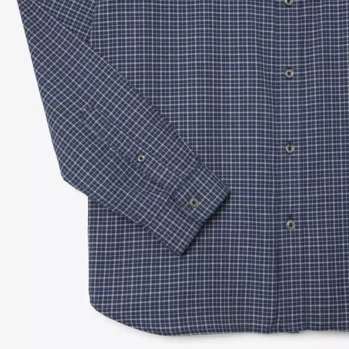 Camisa de franela a cuadros de corte regular para hombre