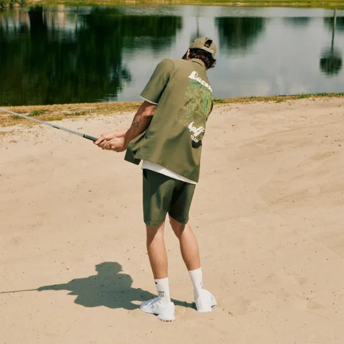 Camisa de golf elástica estampada Ultra Dry para hombre