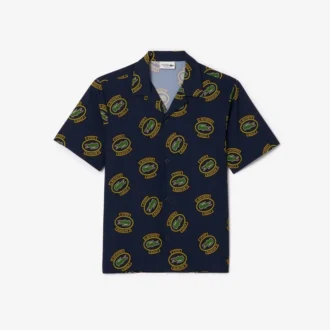 Camisa de golf para hombre de corte regular hawaiano con protección UV