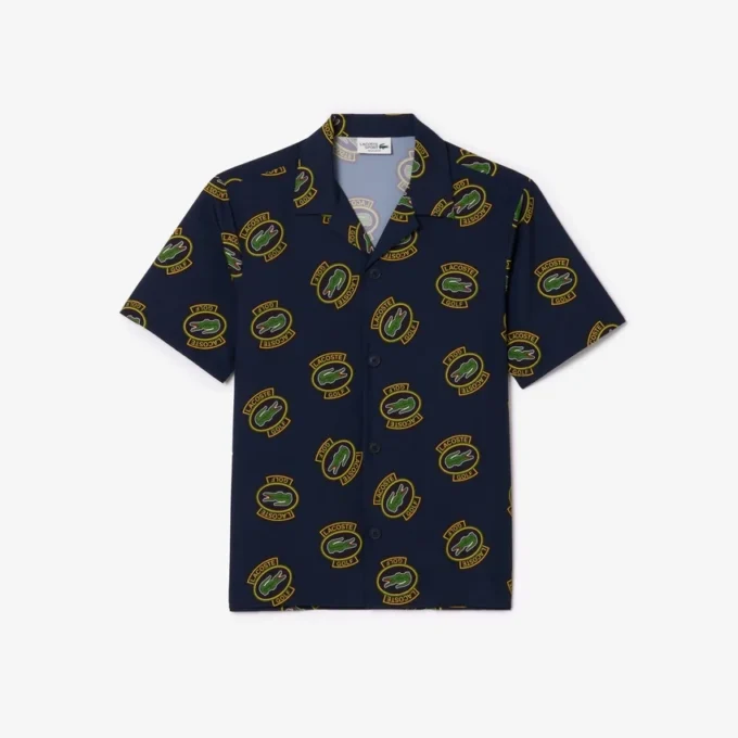 Camisa de golf para hombre de corte regular hawaiano con protección UV