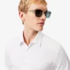 Camisa de hombre ajustada elástica con botones