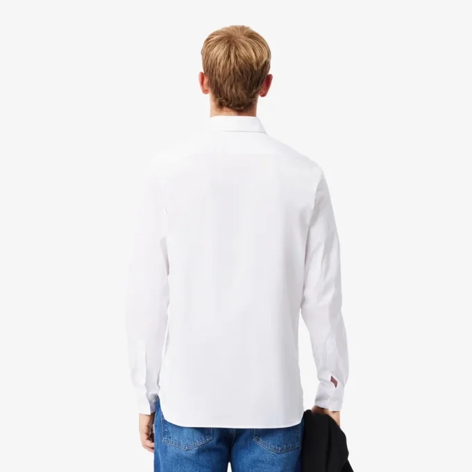 Camisa de hombre ajustada elástica con botones