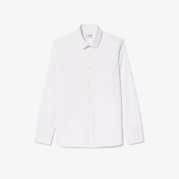 Camisa de hombre ajustada elástica con botones