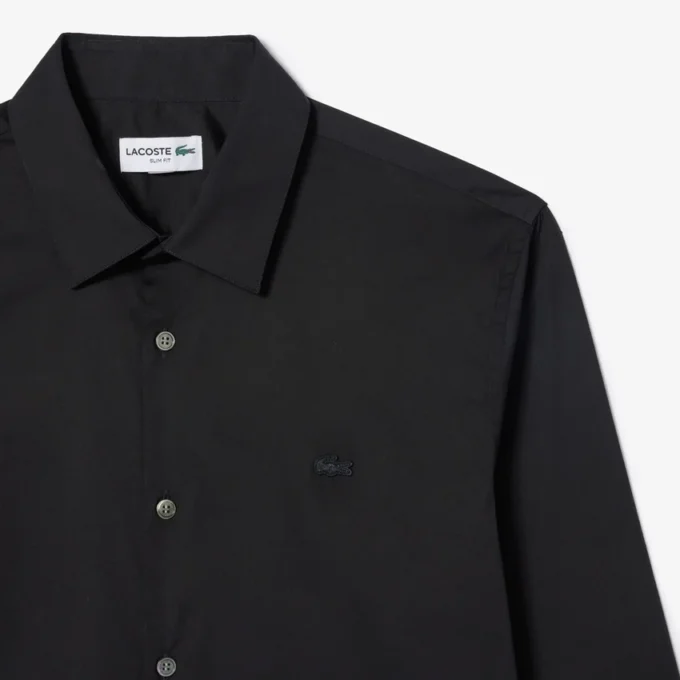 Camisa de hombre ajustada elástica con botones
