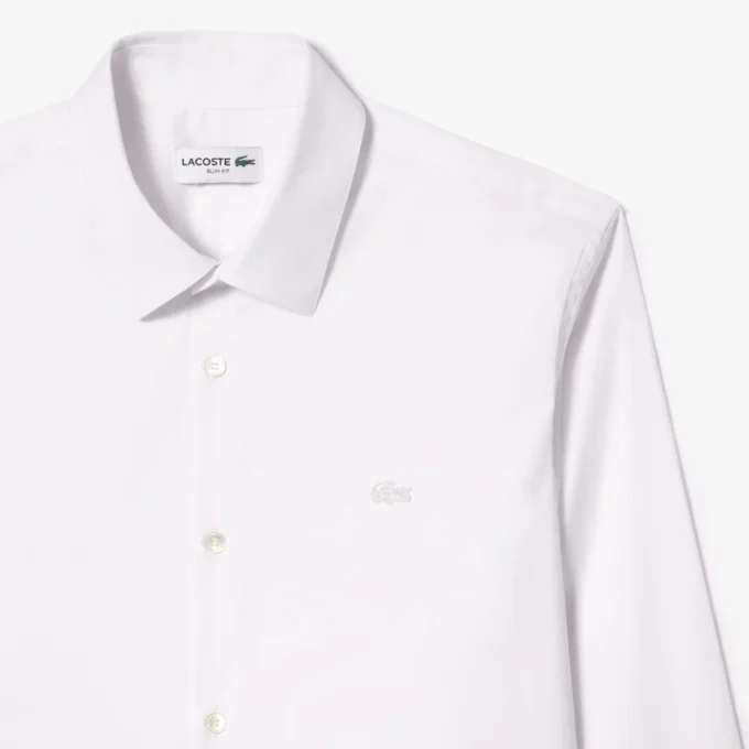 Camisa de hombre ajustada elástica con botones