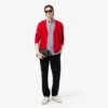 Camisa de hombre de corte entallado, a rayas y elástica, con botones