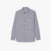 Camisa de hombre de corte entallado, a rayas y elástica, con botones