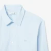 Camisa de hombre de corte entallado, a rayas y elástica, con botones