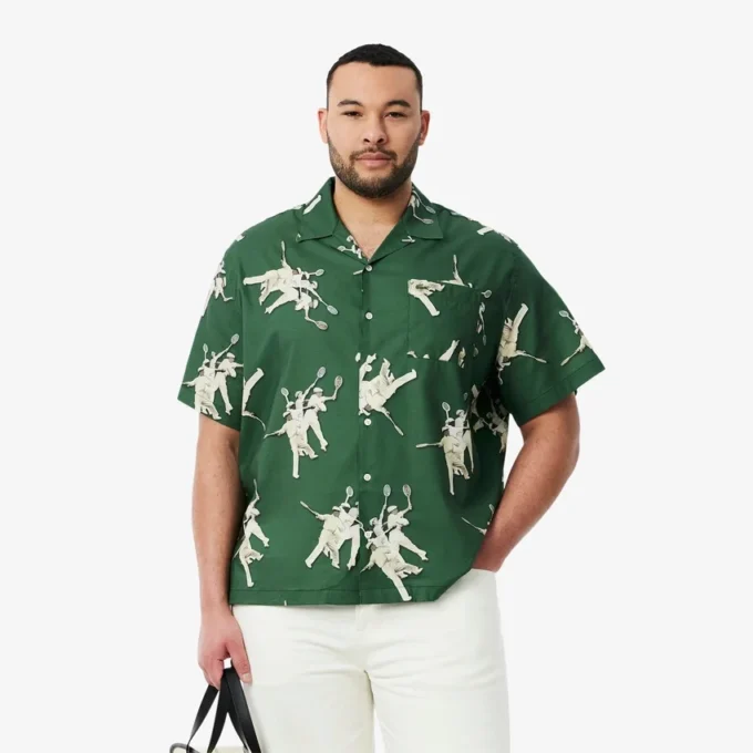 Camisa de hombre de corte holgado con estampado Rena de Lacoste