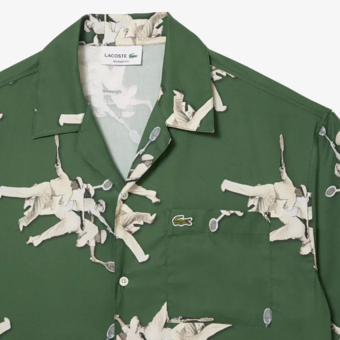 Camisa de hombre de corte holgado con estampado Rena de Lacoste