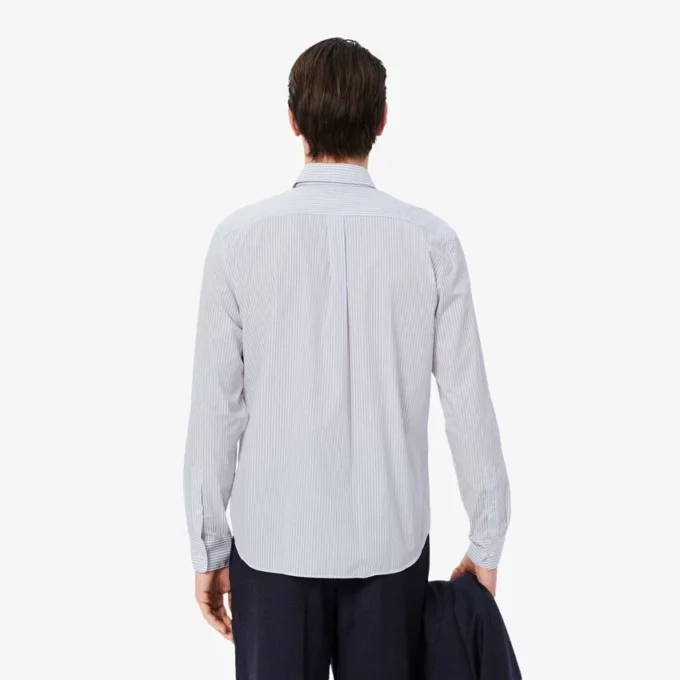 Camisa de hombre de corte regular a rayas con botones