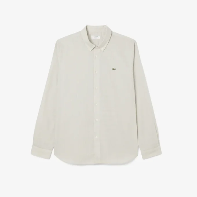 Camisa de hombre de corte regular a rayas con botones