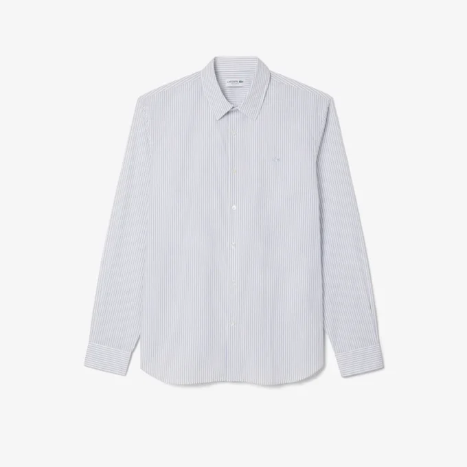 Camisa de hombre de corte regular a rayas con botones