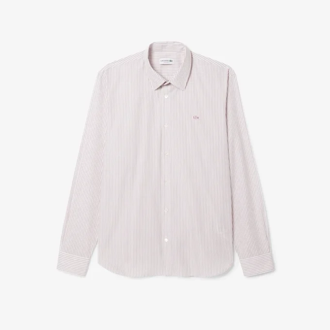 Camisa de hombre de corte regular a rayas con botones