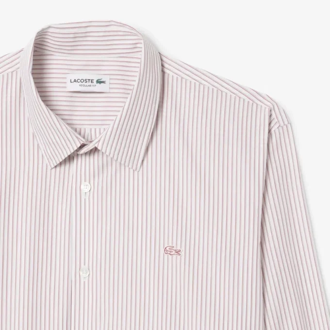 Camisa de hombre de corte regular a rayas con botones
