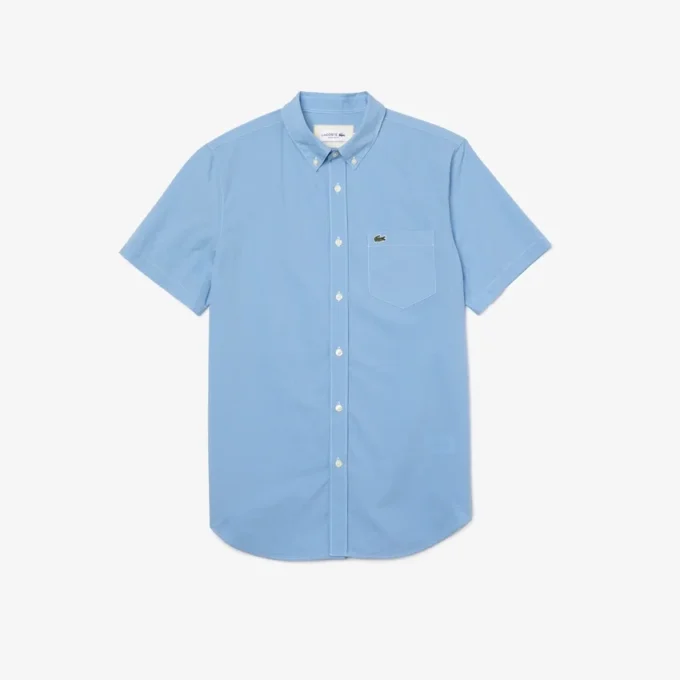 Camisa de hombre de corte regular con estampado de cuadros vichy