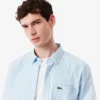 Camisa de hombre de corte regular con estampado de cuadros y tejido elástico