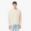 Camisa de lino a rayas de corte regular para hombre