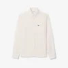 Camisa de lino a rayas de corte regular para hombre