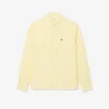Camisa de lino a rayas de corte regular para hombre