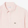 Camisa de lino a rayas de corte regular para hombre