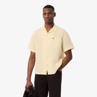 Camisa de lino de corte holgado