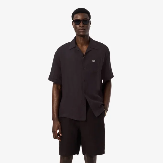 Camisa de lino de corte holgado
