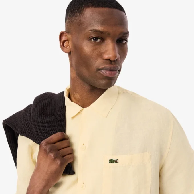 Camisa de lino de corte holgado