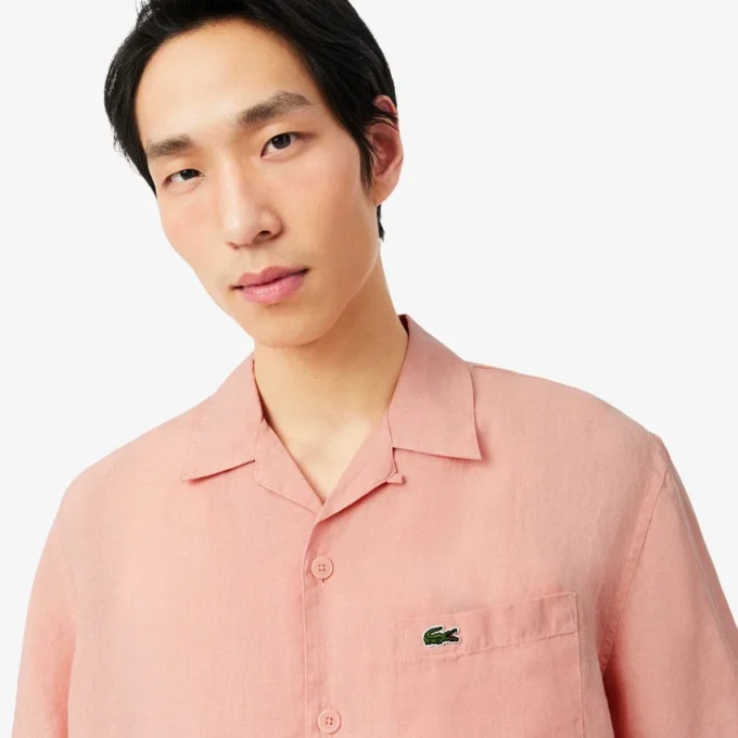 Camisa de lino de corte holgado