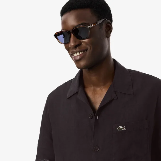 Camisa de lino de corte holgado