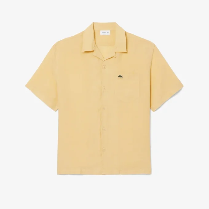 Camisa de lino de corte holgado