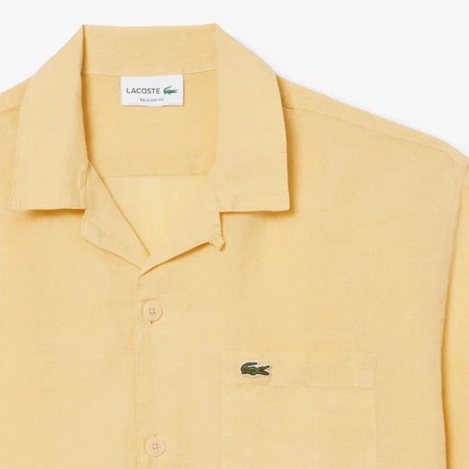 Camisa de lino de corte holgado