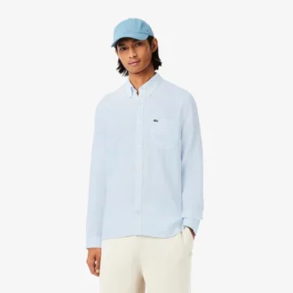 Camisa de lino de corte regular para hombre