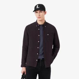 Camisa de lino de corte regular para hombre