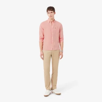 Camisa de lino de corte regular para hombre