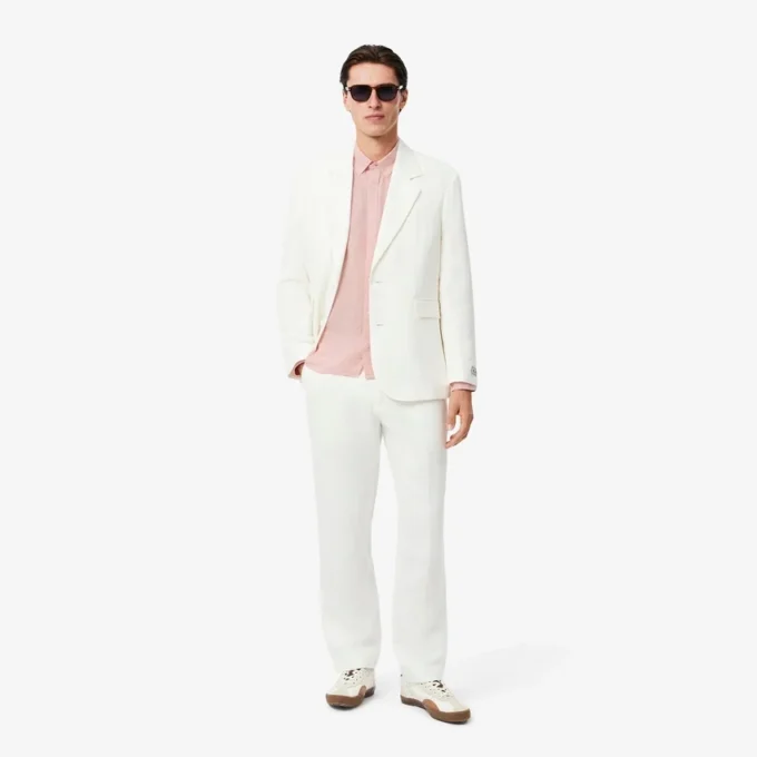 Camisa de lino de corte regular para hombre