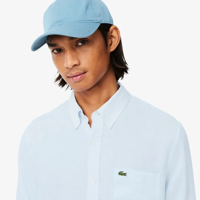 Camisa de lino de corte regular para hombre
