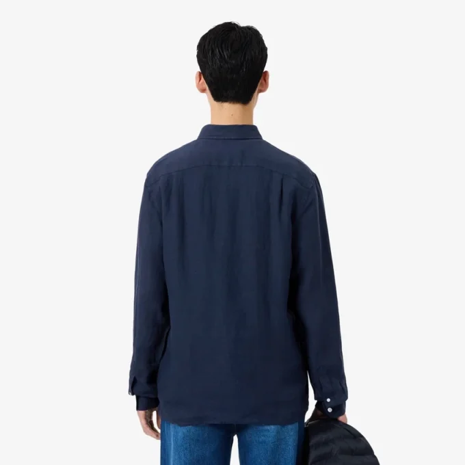 Camisa de lino de corte regular para hombre