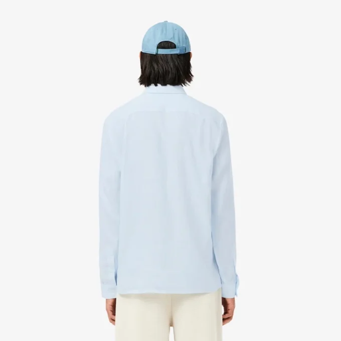Camisa de lino de corte regular para hombre